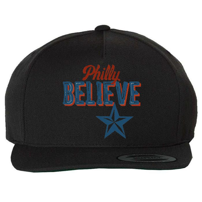 Philly Believe Expression Vintage Style Wool Snapback Cap