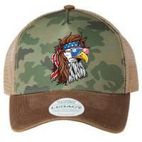 Patriotic Bald Eagle Mullet USA American Flag 4th Of July Legacy Tie Dye Trucker Hat