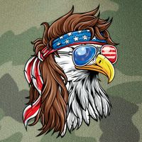 Patriotic Bald Eagle Mullet USA American Flag 4th Of July Legacy Tie Dye Trucker Hat
