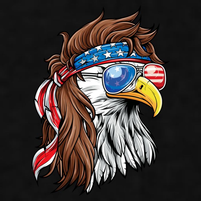 Patriotic Bald Eagle Mullet USA American Flag 4th Of July Ladies PosiCharge Tri-Blend Wicking Tank