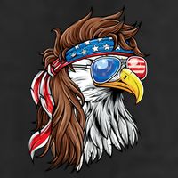 Patriotic Bald Eagle Mullet USA American Flag 4th Of July Cool Comfort Performance Bucket Hat