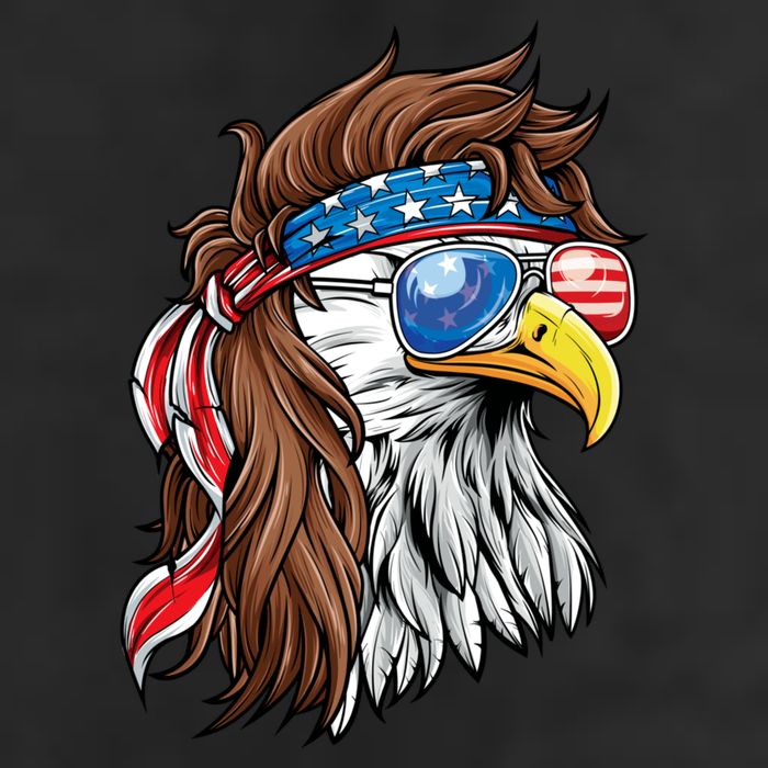 Patriotic Bald Eagle Mullet USA American Flag 4th Of July Cool Comfort Performance Bucket Hat