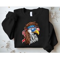 Patriotic Bald Eagle Mullet USA American Flag 4th Of July Sweatshirt