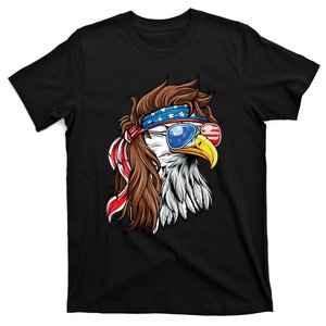 Patriotic Bald Eagle Mullet USA American Flag 4th Of July T-Shirt