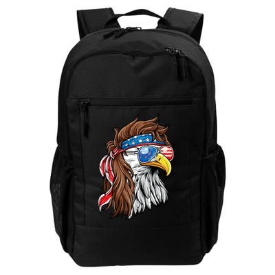 Patriotic Bald Eagle Mullet USA American Flag 4th Of July Backpack