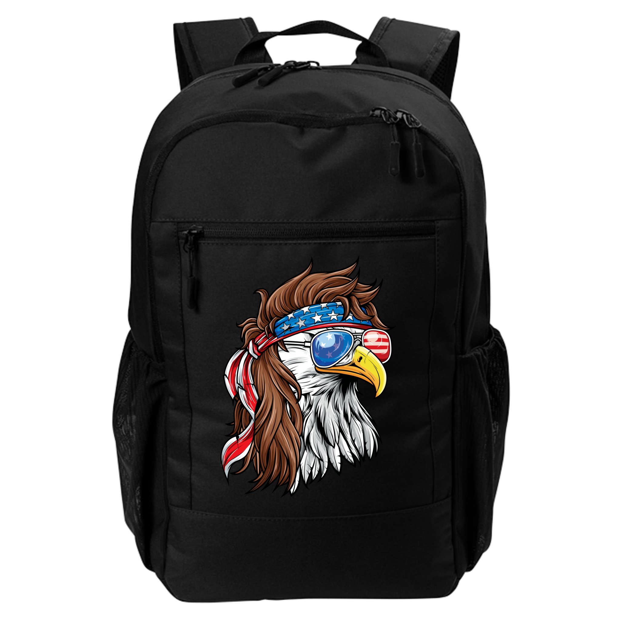 Patriotic Bald Eagle Mullet USA American Flag 4th Of July Backpack