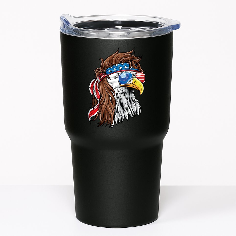 Patriotic Bald Eagle Mullet USA American Flag 4th Of July Tumbler