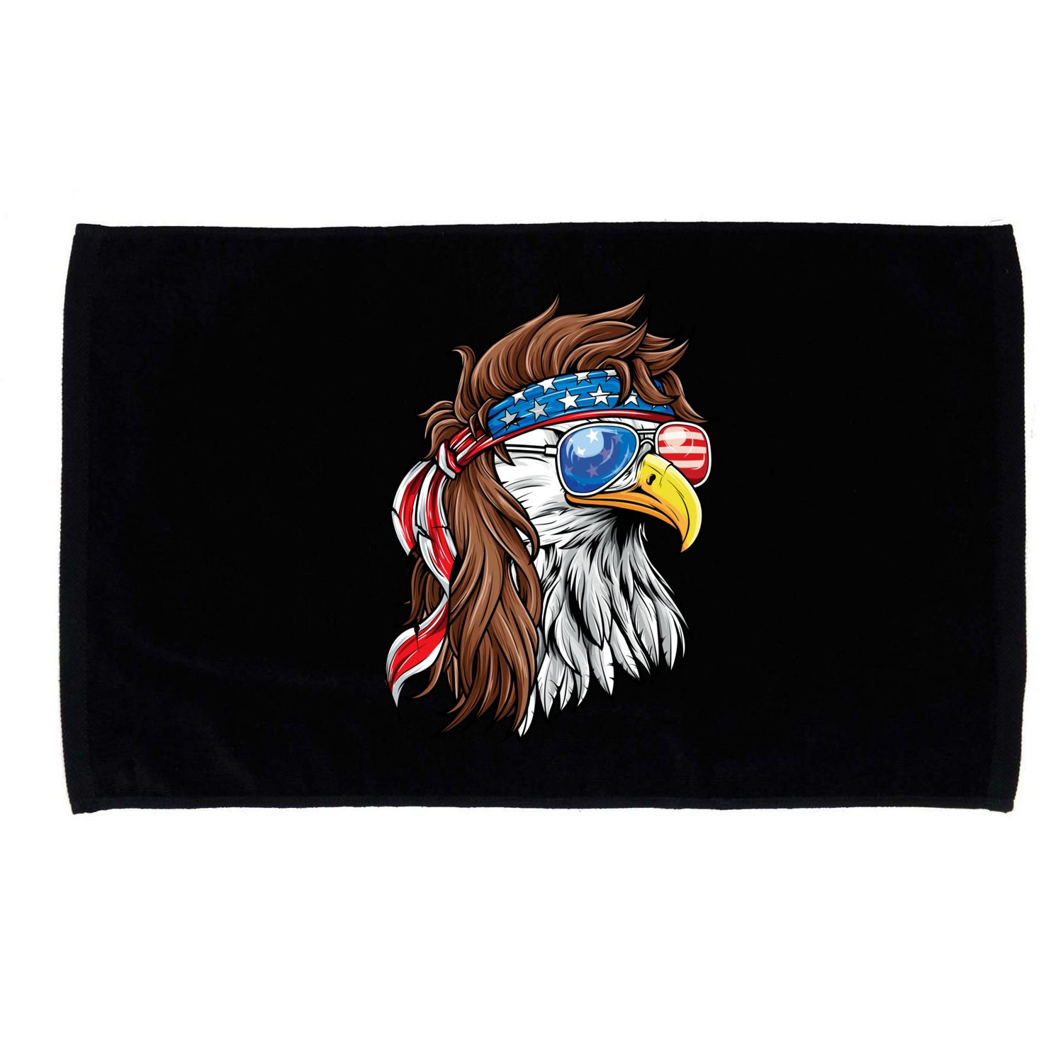Patriotic Bald Eagle Mullet USA American Flag 4th Of July Microfiber Hand Towel