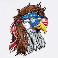 Patriotic Bald Eagle Mullet USA American Flag 4th Of July Garment-Dyed Sweatshirt