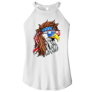 Patriotic Bald Eagle Mullet Usa American Flag Women's Perfect Tri Rocker Tank