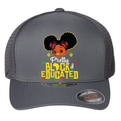 Pretty Black Educated Black History Girl African Flexfit Unipanel Trucker Cap