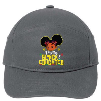 Pretty Black Educated Black History Girl African 7-Panel Snapback Hat