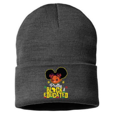 Pretty Black Educated Black History Girl African Sustainable Knit Beanie