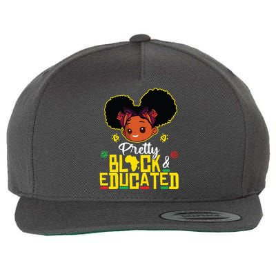 Pretty Black Educated Black History Girl African Wool Snapback Cap