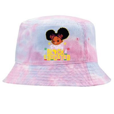 Pretty Black Educated Black History Girl African Tie-Dyed Bucket Hat