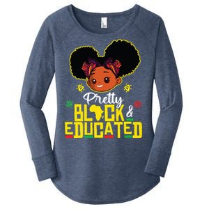 Pretty Black Educated Black History Girl African Women's Perfect Tri Tunic Long Sleeve Shirt