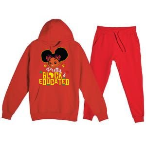 Pretty Black Educated Black History Girl African Premium Hooded Sweatsuit Set