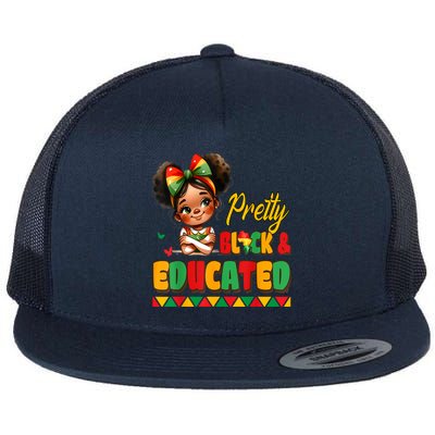 Pretty Black Educated Black History African Flat Bill Trucker Hat