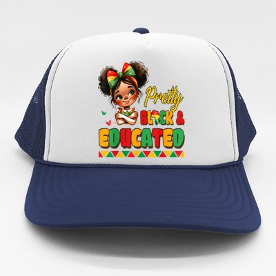 Pretty Black Educated Black History African Trucker Hat