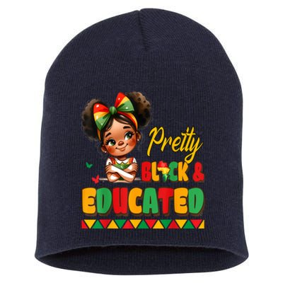 Pretty Black Educated Black History African Short Acrylic Beanie