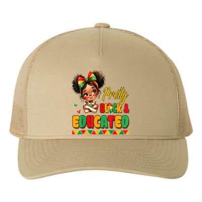 Pretty Black Educated Black History African Yupoong Adult 5-Panel Trucker Hat