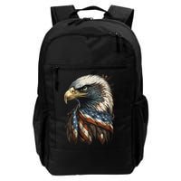 Patriotic Bald Eagle 4th Of July USA American Flag Backpack