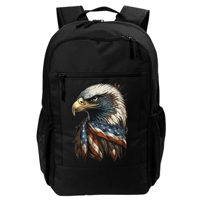 Patriotic Bald Eagle 4th Of July USA American Flag Backpack