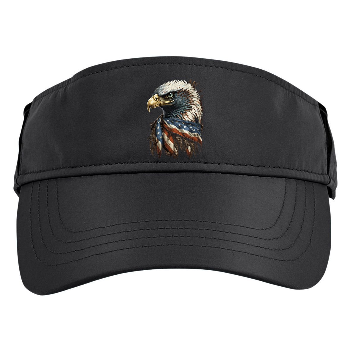 Patriotic Bald Eagle 4th Of July USA American Flag Adult Drive Performance Visor