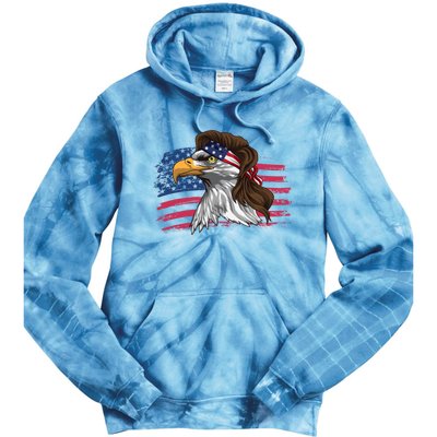 Patriotic Bald Eagle Mullet Usa American Flag 4th Of July Great Gift Tie Dye Hoodie