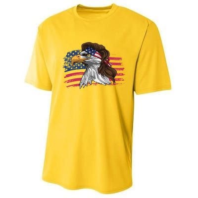 Patriotic Bald Eagle Mullet Usa American Flag 4th Of July Great Gift Performance Sprint T-Shirt