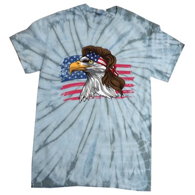 Patriotic Bald Eagle Mullet Usa American Flag 4th Of July Great Gift Tie-Dye T-Shirt