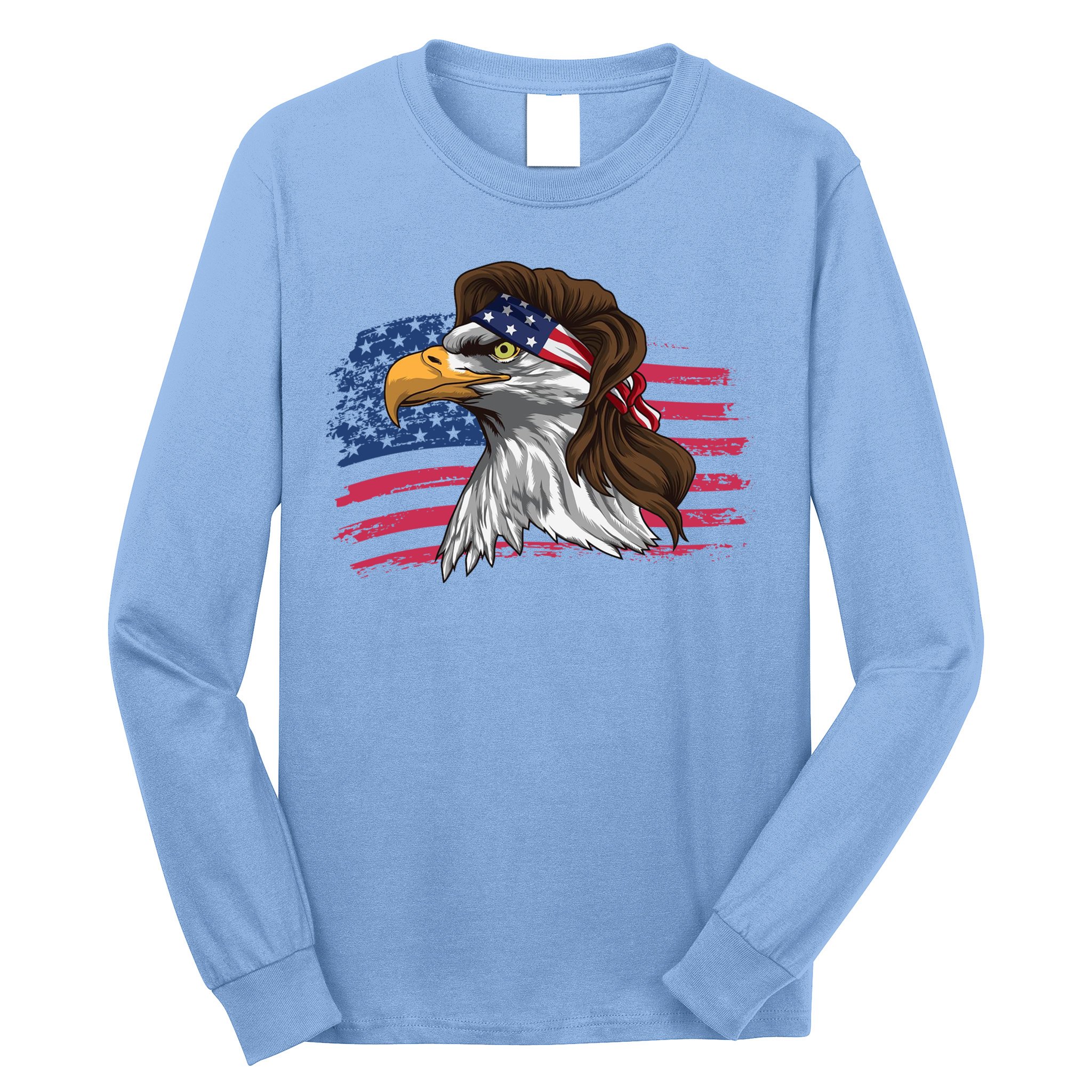 Patriotic Bald Eagle Mullet Usa American Flag 4th Of July Great Gift Long Sleeve Shirt