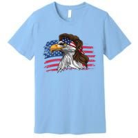 Patriotic Bald Eagle Mullet Usa American Flag 4th Of July Great Gift Premium T-Shirt