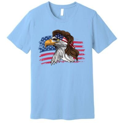 Patriotic Bald Eagle Mullet Usa American Flag 4th Of July Great Gift Premium T-Shirt