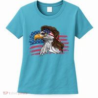 Patriotic Bald Eagle Mullet Usa American Flag 4th Of July Great Gift Womens T-Shirt