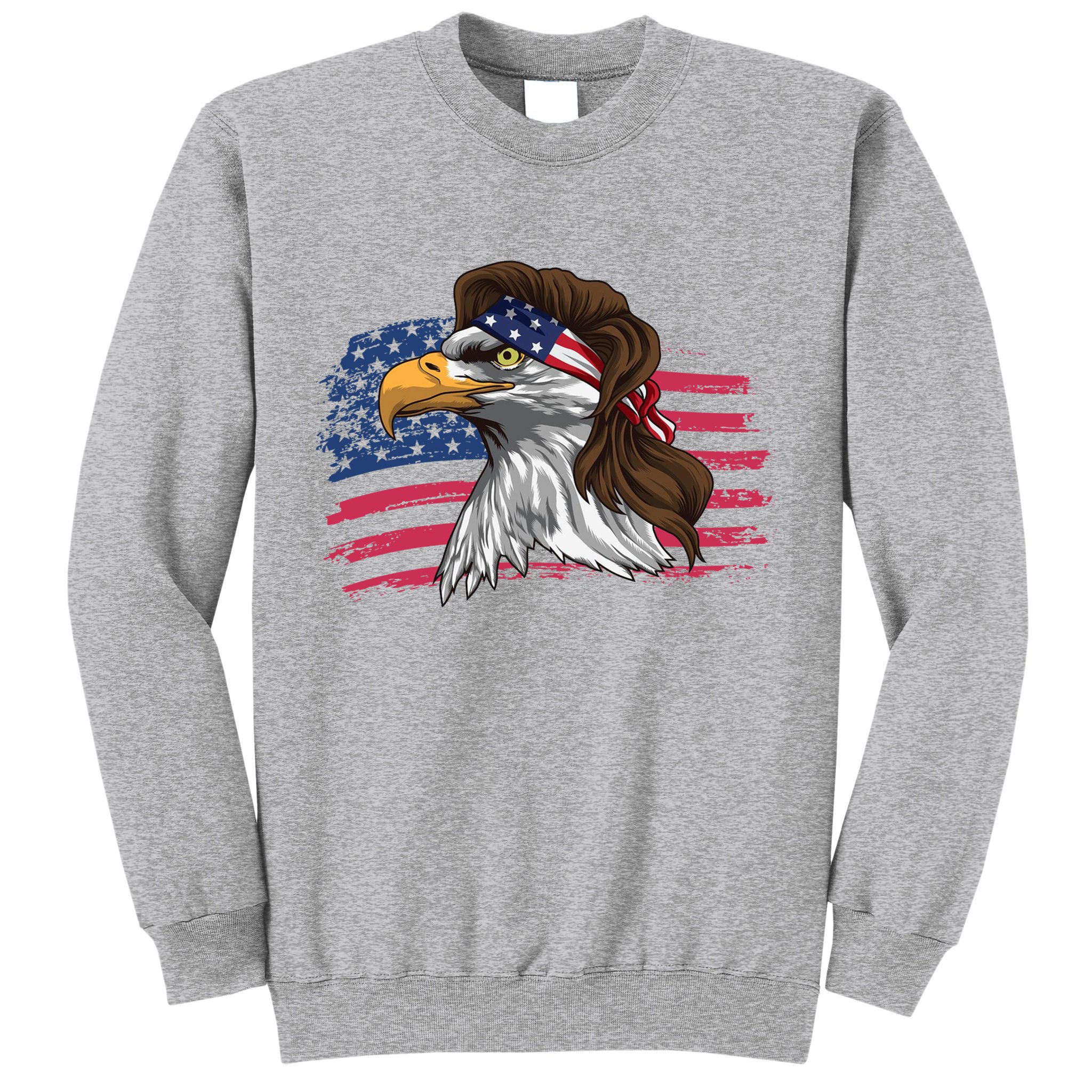 Patriotic Bald Eagle Mullet Usa American Flag 4th Of July Great Gift Tall Sweatshirt