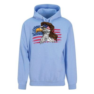 Patriotic Bald Eagle Mullet Usa American Flag 4th Of July Great Gift Unisex Surf Hoodie