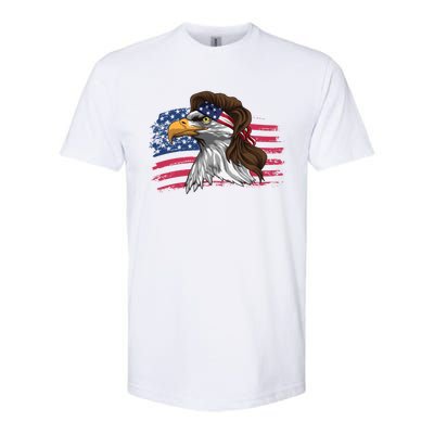 Patriotic Bald Eagle Mullet Usa American Flag 4th Of July Great Gift Softstyle CVC T-Shirt