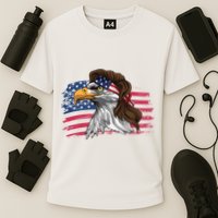Patriotic Bald Eagle Mullet Usa American Flag 4th Of July Great Gift Cooling Performance Crew T-Shirt