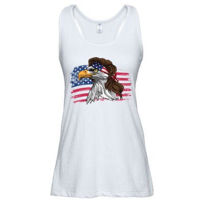 Patriotic Bald Eagle Mullet Usa American Flag 4th Of July Great Gift Ladies Essential Flowy Tank