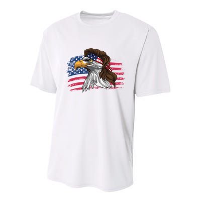 Patriotic Bald Eagle Mullet Usa American Flag 4th Of July Great Gift Youth Performance Sprint T-Shirt