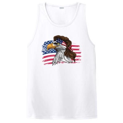 Patriotic Bald Eagle Mullet Usa American Flag 4th Of July Great Gift PosiCharge Competitor Tank