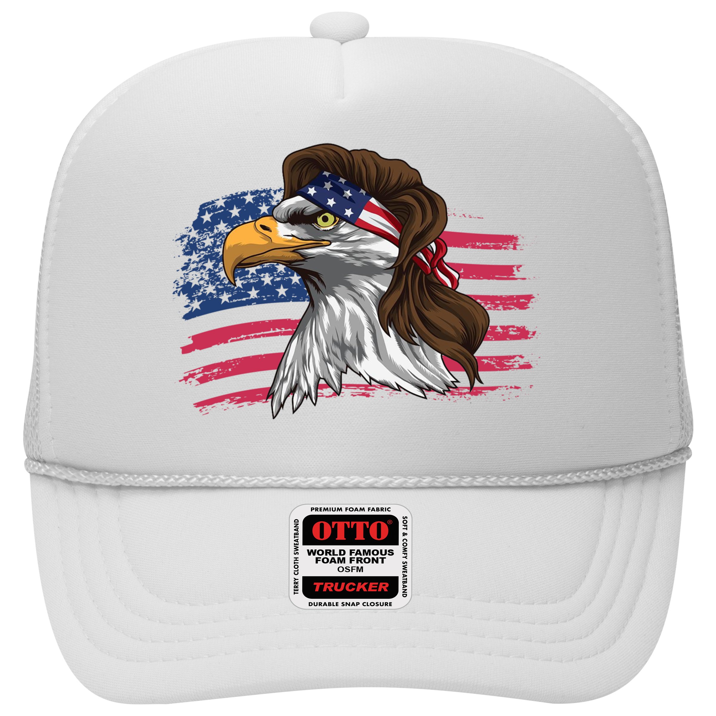 Patriotic Bald Eagle Mullet Usa American Flag 4th Of July Great Gift Hat
