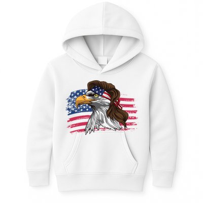 Patriotic Bald Eagle Mullet Usa American Flag 4th Of July Great Gift Kids Hoodie