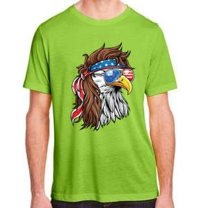 Patriotic Bald Eagle Mullet Usa American Flag 4th Of July Meaningful Gift Adult ChromaSoft Performance T-Shirt