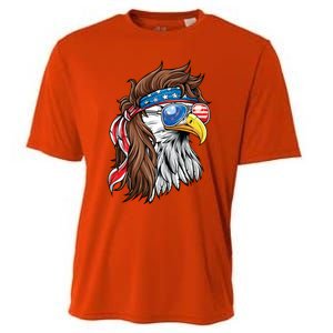 Patriotic Bald Eagle Mullet Usa American Flag 4th Of July Meaningful Gift Cooling Performance Crew T-Shirt