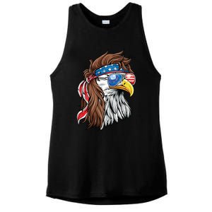 Patriotic Bald Eagle Mullet Usa American Flag 4th Of July Meaningful Gift Ladies PosiCharge Tri-Blend Wicking Tank