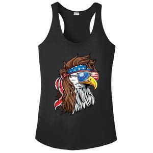 Patriotic Bald Eagle Mullet Usa American Flag 4th Of July Meaningful Gift Ladies PosiCharge Competitor Racerback Tank