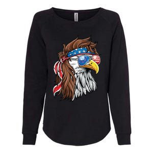 Patriotic Bald Eagle Mullet Usa American Flag 4th Of July Meaningful Gift Womens California Wash Sweatshirt