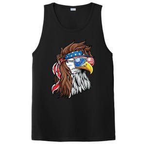 Patriotic Bald Eagle Mullet Usa American Flag 4th Of July Meaningful Gift PosiCharge Competitor Tank